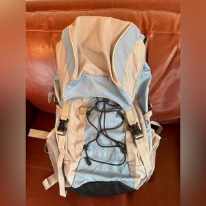 L.L. Bean Light Blue and Beige Hiking Backpack